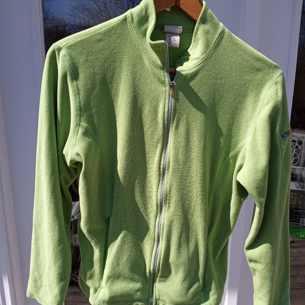 L.L. Bean Lime Green Fleece Jacket Size Small